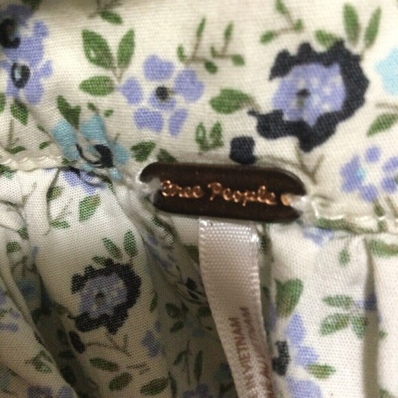 Free People Petunia Puckered Sleeveless A-Line Mini Dress Tea Combo Sz Small NWT - Picture 7 of 11